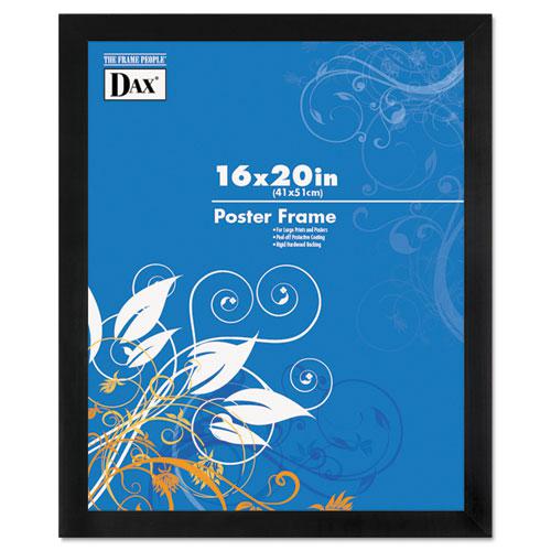 Black Solid Wood Poster Frames with Plastic Window, Wide Profile, 16 x 20. Picture 1