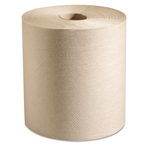 100% Recycled Hardwound Roll Paper Towels, 1-Ply, 7.88" x 800 ft, Natural, 6 Rolls/Carton. Picture 1