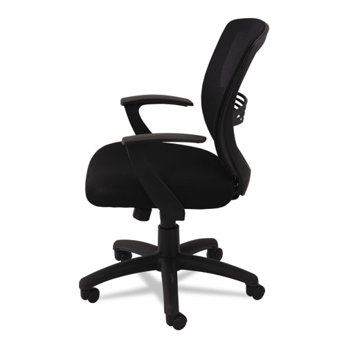 Swivel/Tilt Mesh Mid-Back Task Chair, Supports Up to 250 lb, 17.91" to 21.45" Seat Height, Black. Picture 4