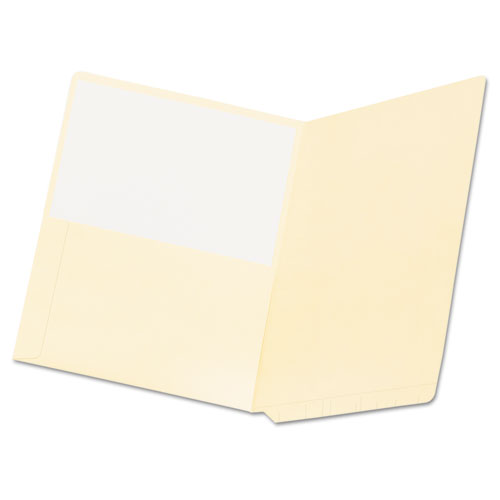 Manila End Tab Pocket Folder, Straight Tabs, Letter Size, Manila, 50/Box. Picture 2