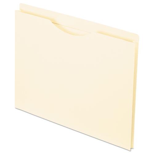 Manila Reinforced File Jackets, 2-Ply Straight Tab, Letter Size, Manila, 50/Box. Picture 1
