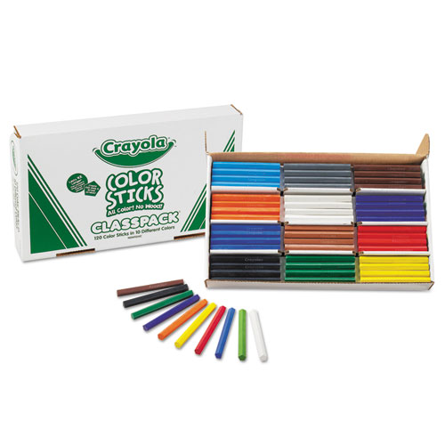Color Sticks Classpack Set, 9.7 mm, HB (#2.5), Assorted Lead/Barrel Colors, 120/Pack. The main picture.