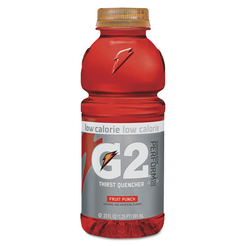 G2 Perform 02 Low-Calorie Thirst Quencher, Fruit Punch, 20 oz Bottle, 24/Carton. Picture 1