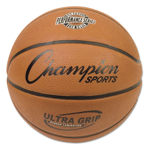 Ultra Grip Rubber Basketball with Bladder, Official Size 7. Picture 1
