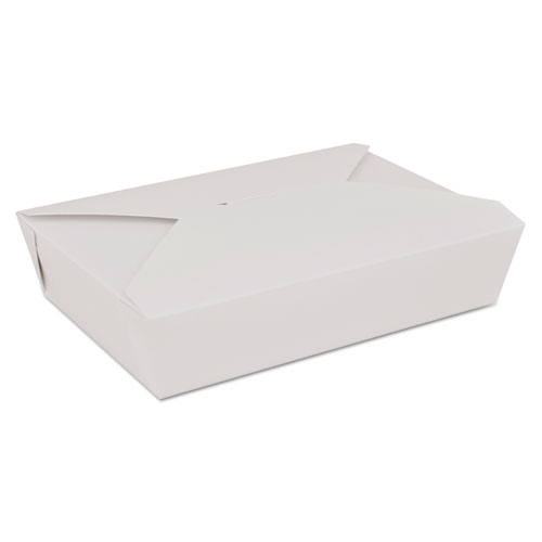 ChampPak Retro Carryout Boxes #2, Paperboard, 7.75 x 5.5 x 1.88, White, 200/Carton. Picture 1