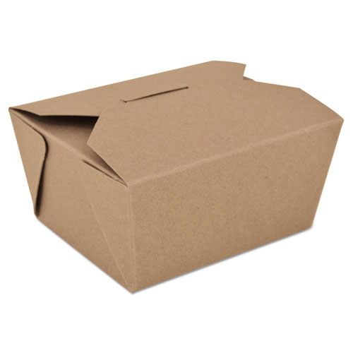 ChampPak Retro Carryout Boxes #1, Kraft, 4.38 x 3.5 x 2.5, Brown, 450/Carton. Picture 1
