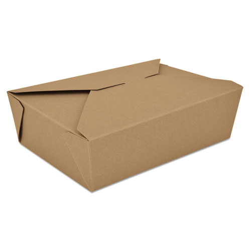 ChampPak Retro Carryout Boxes #3, Kraft, 7.75 x 5.5 x 2.5, Brown, 200/Carton. Picture 1