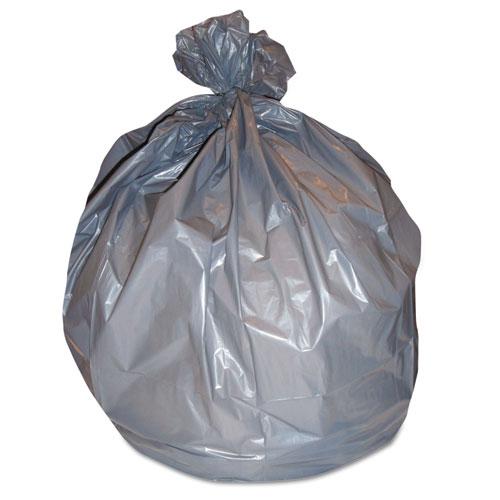 Right Sack Can Liners, 56 gal, 40.64 mic, 44" x 55", Gray, 100/Carton. Picture 1