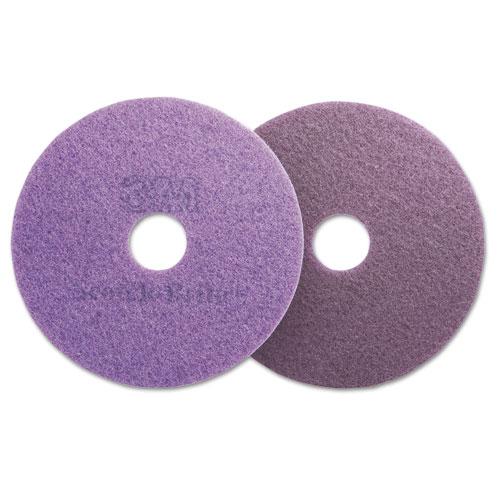 Diamond Floor Pads, 20" Diameter, Purple, 5/Carton. Picture 1