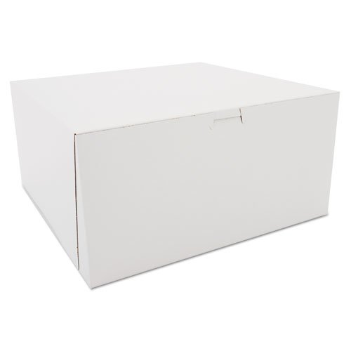 White One-Piece Non-Window Bakery Boxes, 12 x 12 x 6, White, Paper, 50/Carton. Picture 2