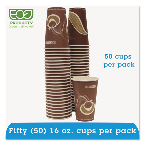 Evolution World 24% Recycled Content Hot Cups Convenience Pack, 16 oz, 50/Pack. Picture 1