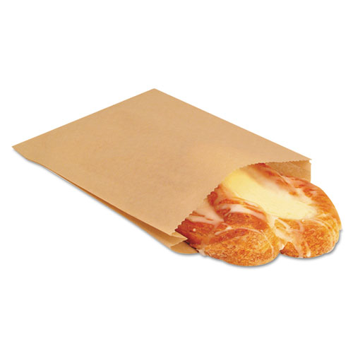 EcoCraft Grease-Resistant Sandwich Bags, 6.5" x 8", Natural, 2,000/Carton. The main picture.