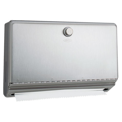 Surface-Mounted Paper Towel Dispenser, 10.75 x 4 x 7.13, Stainless Steel. The main picture.