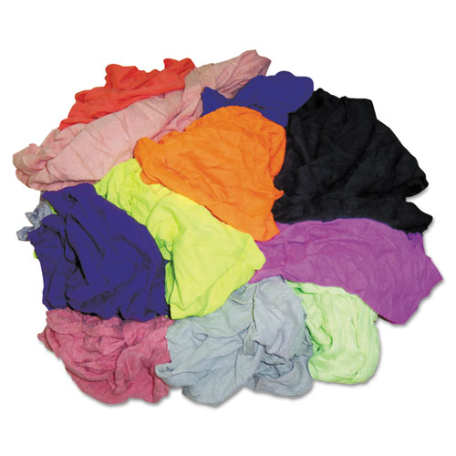 New Colored Knit Polo T-Shirt Rags, Assorted Colors, 10 Pounds/Carton. Picture 1