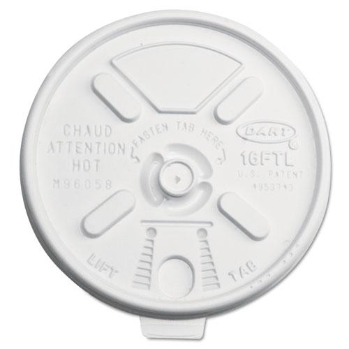 Lift n' Lock Plastic Hot Cup Lids, Fits 12 oz to 24 oz Cups, Translucent, 1,000/Carton. The main picture.