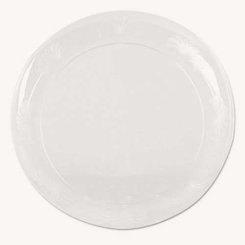 Designerware Plastic Plates, 10 1/4 Inches, Clear, Round, 8/Pack. Picture 1