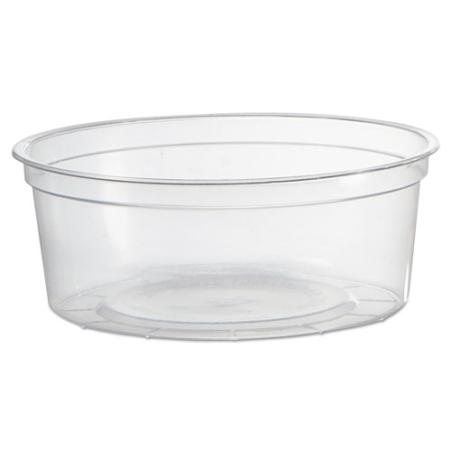 Deli Containers, 8 oz, Clear, Plastic, 50/Pack, 10 Pack/Carton. Picture 1