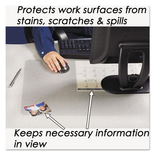 KrystalView Desk Pad with Antimicrobial Protection, Glossy Finish, 24 x 19, Clear. Picture 3