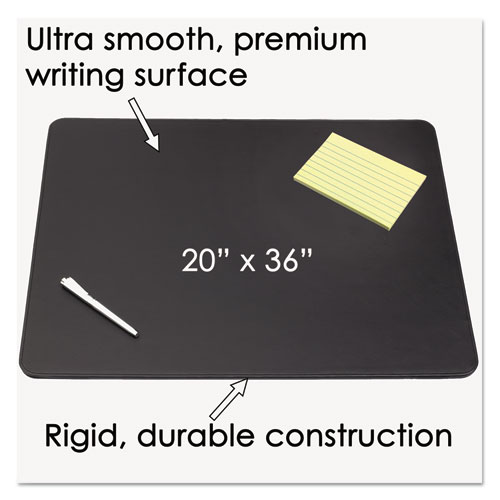 Sagamore Desk Pad, with Decorative Stitching, 38 x 24, Black. Picture 4