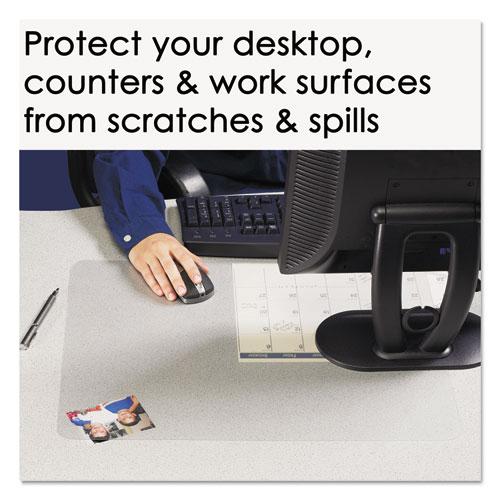 KrystalView Desk Pad with Antimicrobial Protection. Matte Finish, 17 x 12, Clear. Picture 3