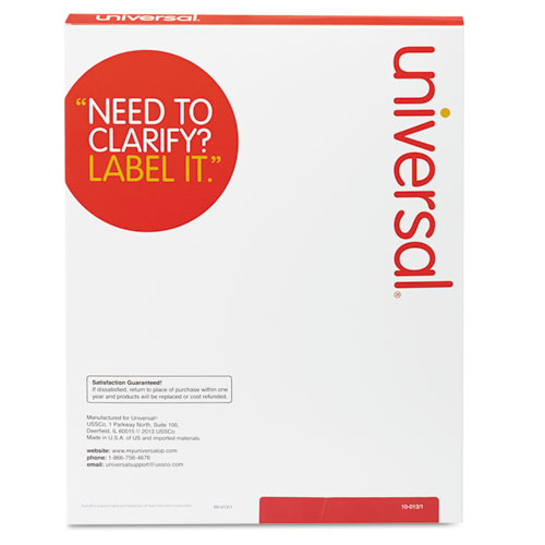 White Labels, Inkjet/Laser Printers, 1.33 x 4, White, 14/Sheet, 100 Sheets/Box. Picture 2