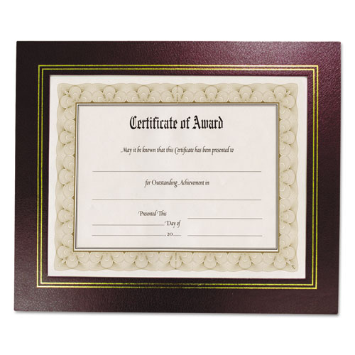 Leatherette Document Frame, 8-1/2 x 11, Burgundy, Pack of Two. Picture 1