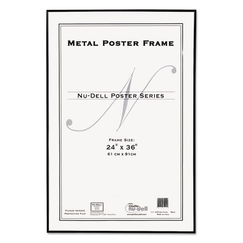 Metal Poster Frame, Plastic Face, 24 x 36, Black. Picture 1