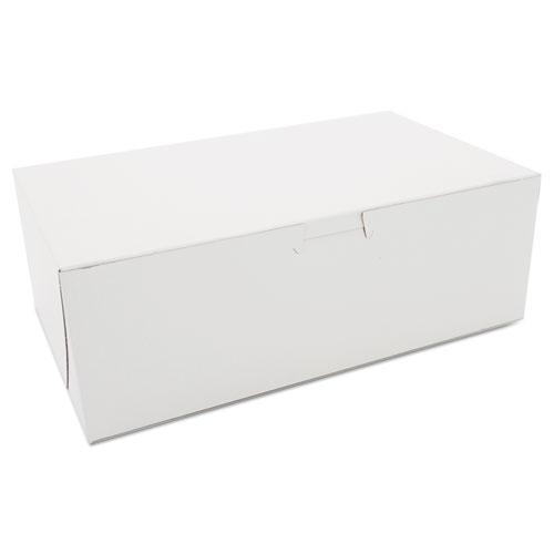 Non-Window Bakery Boxes, 10 x 6 x 3.5, White, 250/Bundle. Picture 1