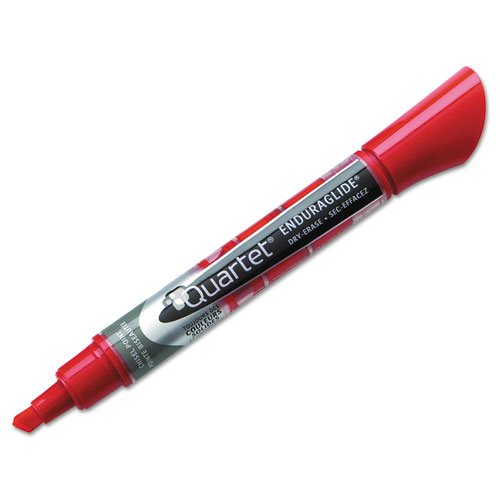 EnduraGlide Dry Erase Marker, Broad Chisel Tip, Red, Dozen. Picture 3