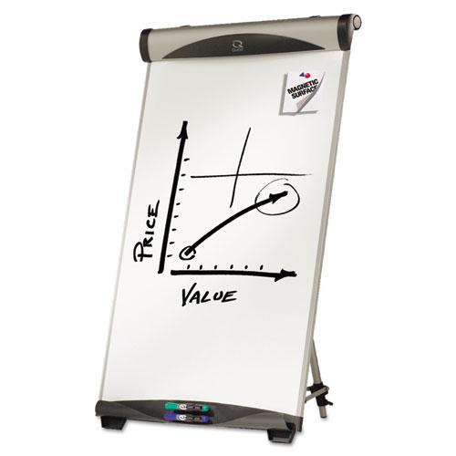 Euro Magnetic Presentation Easel, 27 x 39, White Surface, Silver Aluminum Frame. Picture 4