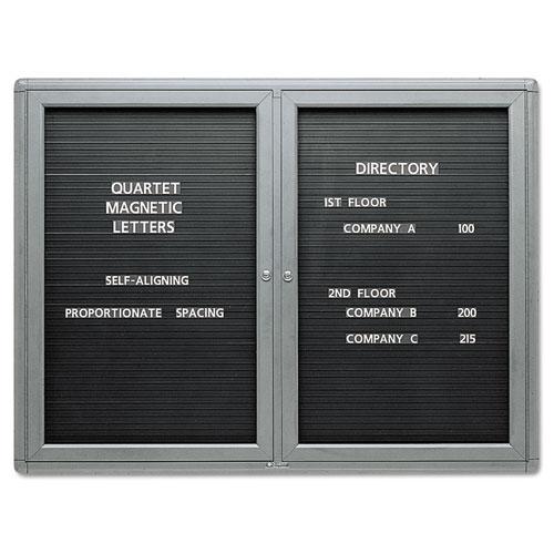 Enclosed Magnetic Directory, One Door, 48 x 36, Graphite Aluminum Frame. Picture 1