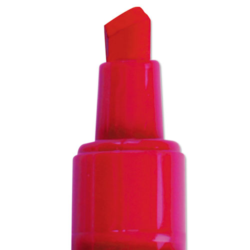 EnduraGlide Dry Erase Marker, Broad Chisel Tip, Red, Dozen. Picture 5