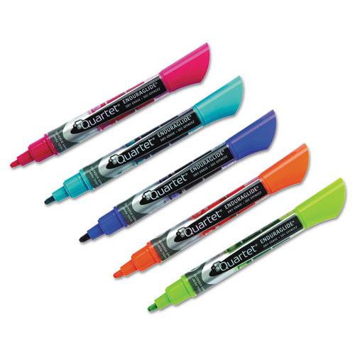 EnduraGlide Dry Erase Marker, Broad Chisel Tip, Nine Assorted Colors, 12/Set. Picture 2