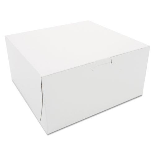 Non-Window Bakery Boxes, 8 x 8 x 4, White, 250/Carton. Picture 1