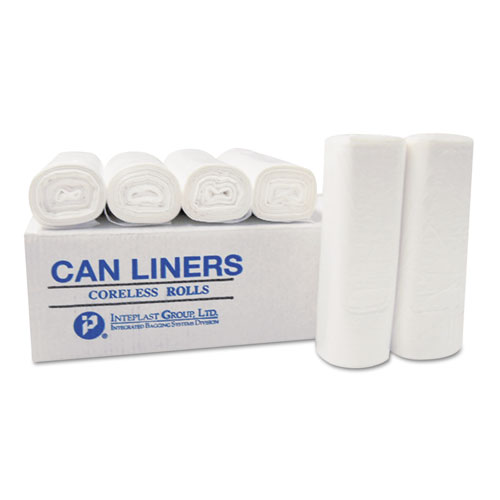 High-Density Commercial Can Liners Value Pack, 56 gal, 11 microns, 43" x 46", Clear, 200/Carton. Picture 4