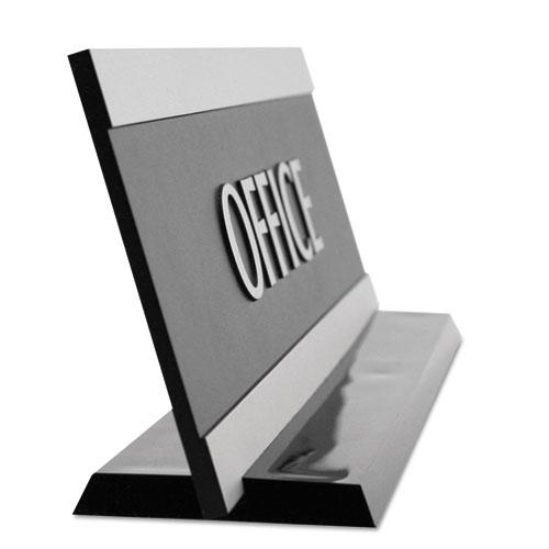 Century Series Office Sign, OFFICE, 9 x 3, Black/Silver. Picture 2