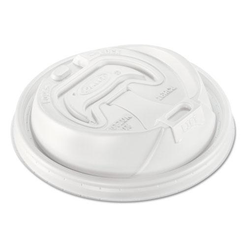 Optima Reclosable Lid, Fits 12 oz to 24 oz Foam Cups, White, 100/Pack. Picture 3