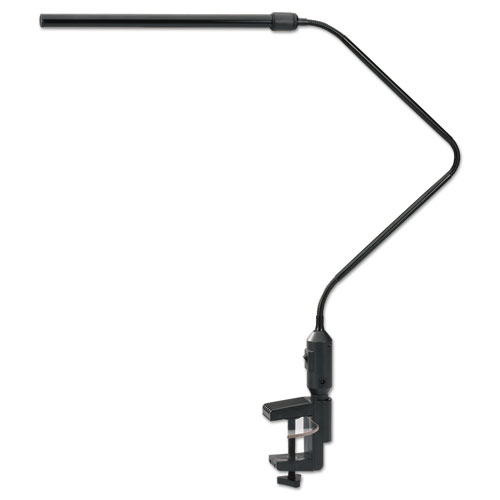 LED Desk Lamp With Interchangeable Base Or Clamp, 5.13w x 21.75d x 21.75h, Black. Picture 1