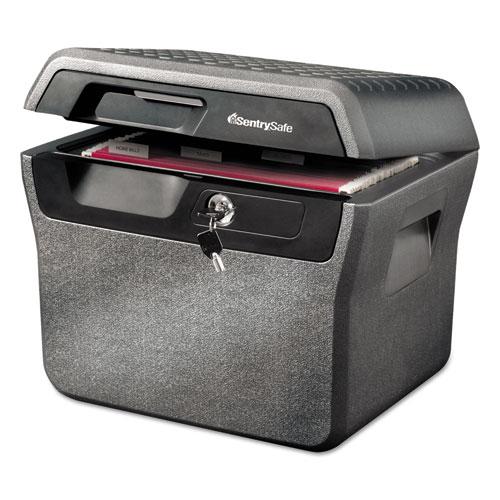 Waterproof Fire-Resistant File, 0.66 cu ft,16.63w x 13.88d x 14.13h, Charcoal Gray. Picture 1