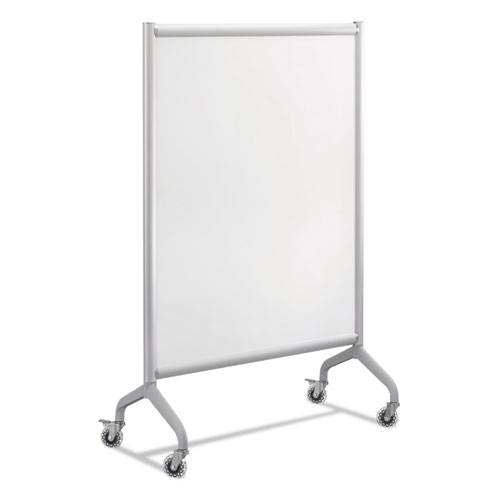 Rumba Full Panel Whiteboard Collaboration Screen, 42w x 16d x 54h, White/Gray. Picture 1