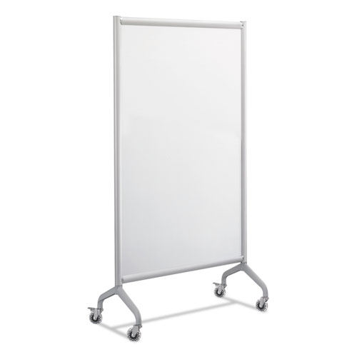 Rumba Full Panel Whiteboard Collaboration Screen, 36w x 16d x 66h, White/Gray. The main picture.