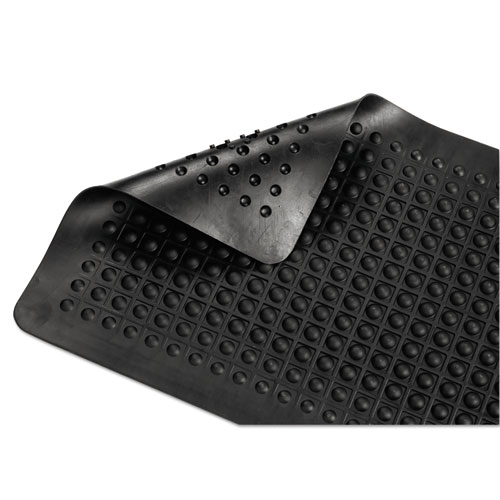 Flex Step Rubber Anti-Fatigue Mat, Polypropylene, 36 x 60, Black. Picture 3