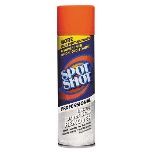 Spot Shot Professional Instant Carpet Stain Remover, 18 oz Aerosol Spray, 12/Carton. Picture 1