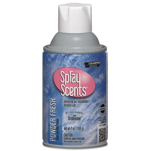 Champion Sprayon SPRAYScents Metered Air Freshener Refill, Powder Fresh, 7 oz Aerosol Spray, 12/Carton. Picture 1