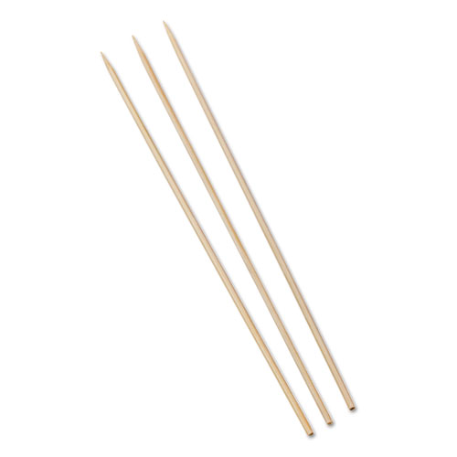 Bamboo Skewers, 10", 100/Pack, 10 Packs/Box, 12 Boxes/Carton. Picture 1