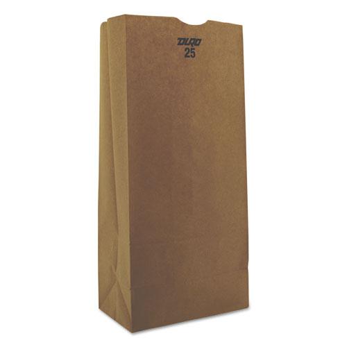 Grocery Paper Bags, 40 lb Capacity, #25, 8.25" x 5.25" x 18", Kraft, 500 Bags. Picture 1