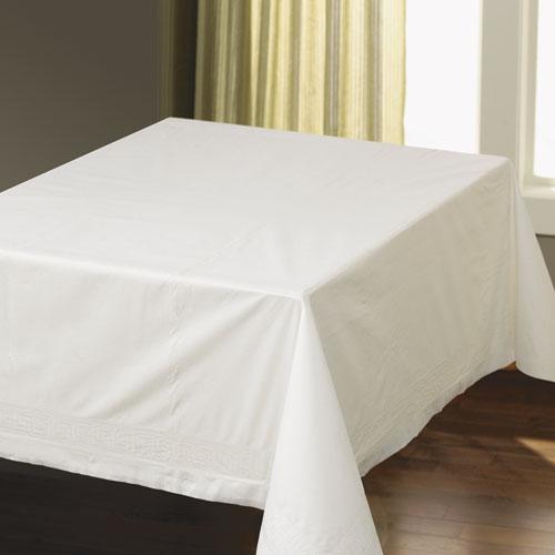 Tissue/Poly Tablecovers, 82" x 82", White, 25/Carton. Picture 1