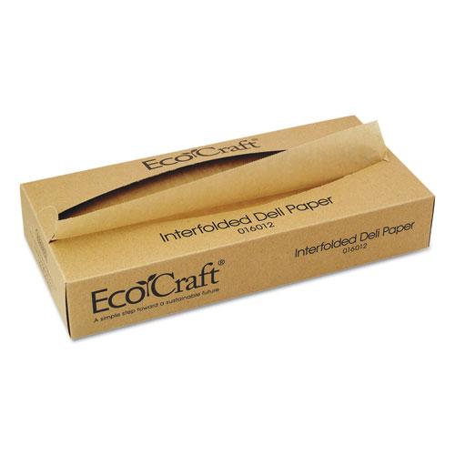 EcoCraft Interfolded Soy Wax Deli Sheets, 12 x 10 3/4, 500/Box, 12 Boxes/Carton. The main picture.