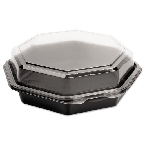 OctaView CF Containers, Black/Clear, 28oz, 7.94w x 7.48d x 3.15h, 100/Carton. Picture 1