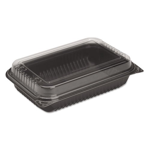 Dinner Box, 1-Comp, Black/Clear, 64oz, 11 1/2w x 8.05d x 2.95h, 100/Carton. Picture 1